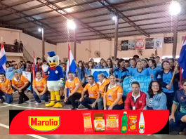 Gran participación en los Juegos Escolares en la zona alta de Abaí - Foto: Captura Video