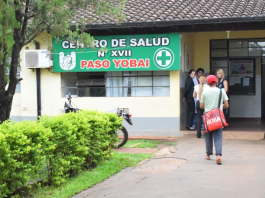 El trabajador fue trasladado hasta el centro de salud de Paso Yobái. Foto: Gentileza