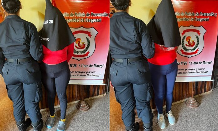 La investigación llevó a la detención de Nardy Liz Zacarías Cardozo, de 32 años, y Fabiola Beatriz Mallorquín, quienes ahora enfrentan cargos por robo agravado y otros delitos conexos. Foto: Gentileza.