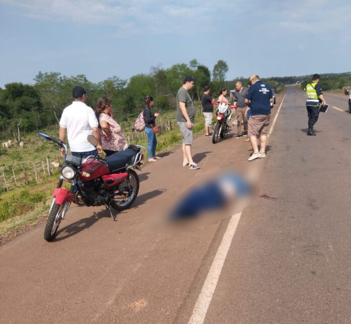 Testigos relataron que el hombre intentó maniobrar para evitar el choque, pero no pudo evitar el impacto. Foto: Gentileza. Testigos relataron que el hombre intentó maniobrar para evitar el choque, pero no pudo evitar el impacto. Foto: Gentileza.