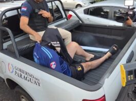 El atacante a la casa del periodista fue captado por una cámara de seguridad.Foto: Gentileza/Policía Nacional