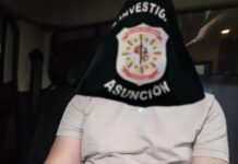 Ciudad del Este: Cae otro sospechoso de conformar gavilla con sicarios de Guillermo Moral Jorge Guillén Bogado, de 44 años, fue aprehendido en la vía pública en Cuidad del Este.Foto: Édgar Medina.