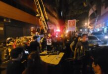 Se elevan a cinco los muertos por crimen e incendio en edificio de CDE La masacre se registró alrededor de las 20:30 de este sábado en un edificio ubicado en el centro de Ciudad del Este. Foto: Wilson Ferriera