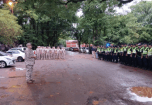 Operativo por fin de año desplegará a 38.000 policías en zonas turísticas, comerciales y otros Efectivos policiales en Alto Paraná.Foto: Wilson Ferreira.