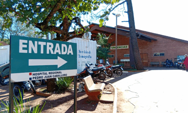 La niña ingresó al Hospital Regional de Pedro Juan Caballero por somnolencia.Foto: Gentileza