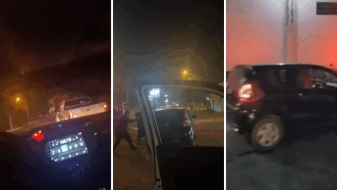 Escenas de la persecusión policial de película que inició en San Lorenzo y terminó en Capiatá.Foto: Captura - Monumental 1080 AM. Escenas de la persecusión policial de película que inició en San Lorenzo y terminó en Capiatá.Foto: Captura - Monumental 1080 AM.